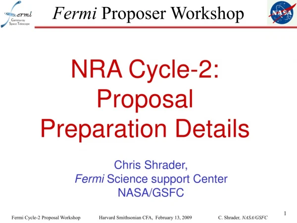 Fermi  Proposer Workshop
