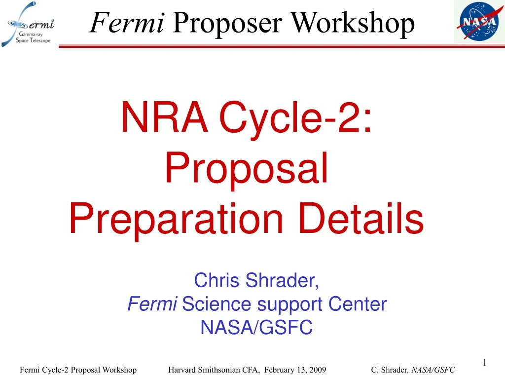 fermi proposer workshop