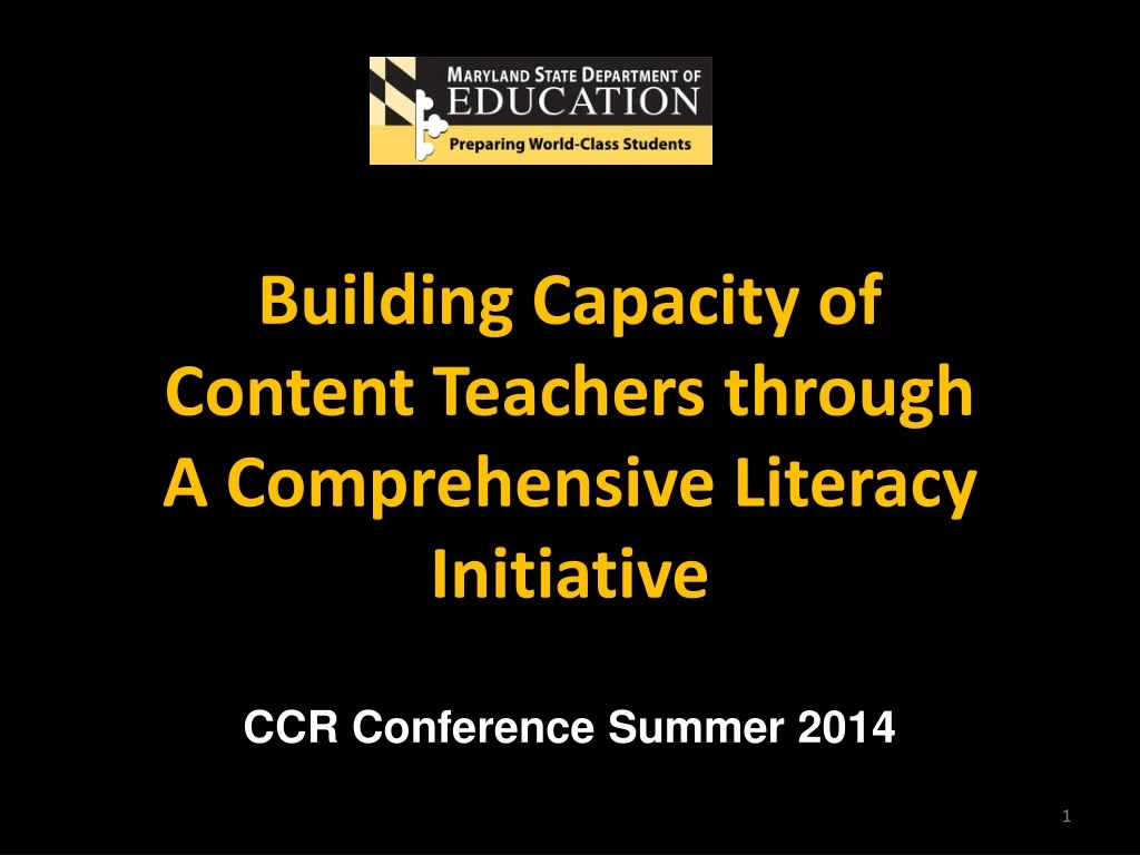 building capacity of content teachers through