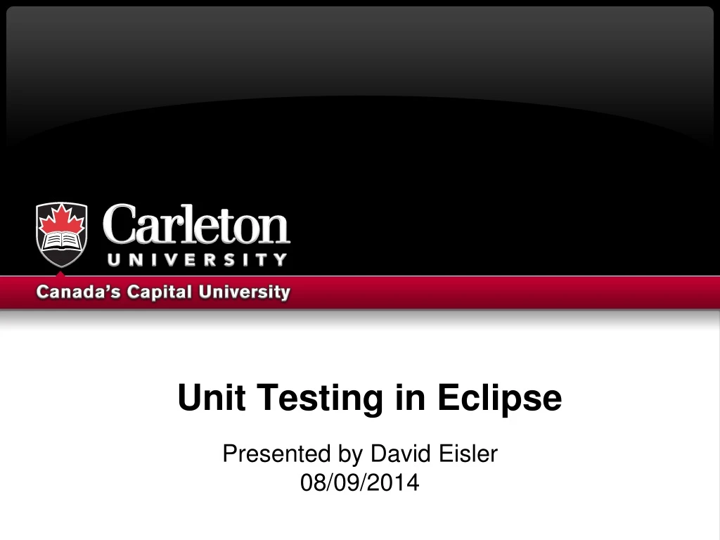 unit testing in eclipse