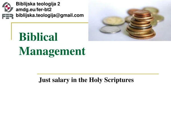 Biblical  Management
