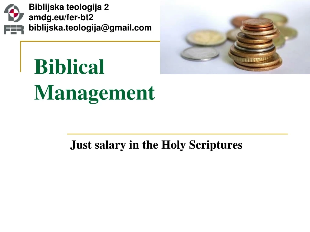 biblical management