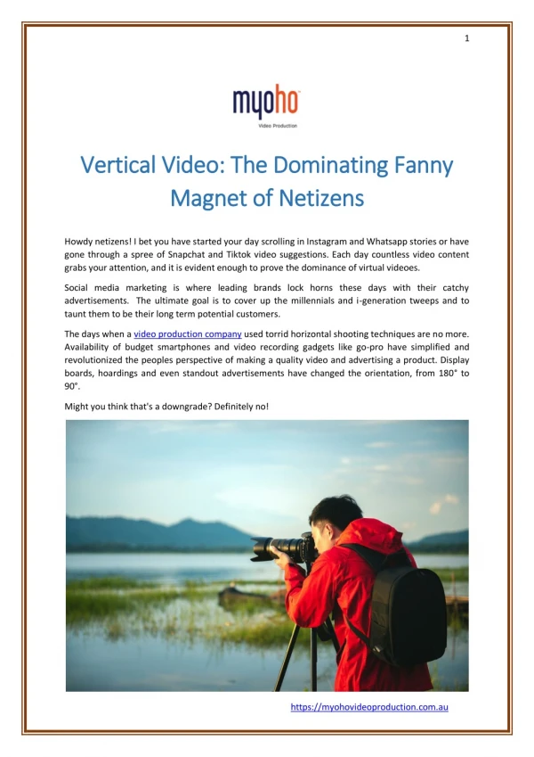 Vertical Video: The Dominating Fanny Magnet of Netizens
