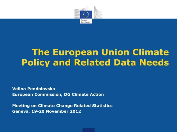 The European Union Climate Policy and Related Data Needs