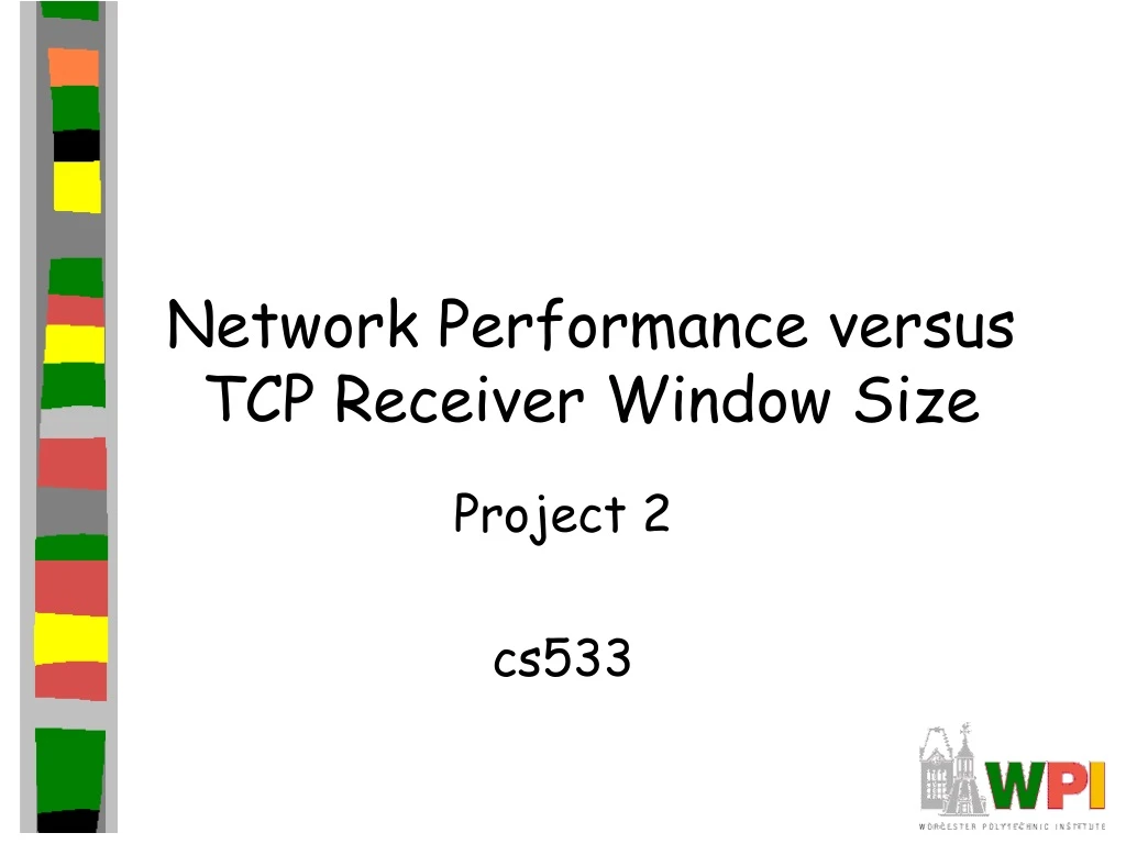 network performance versus tcp receiver window size