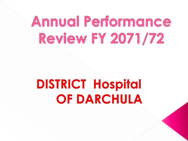 Annual Performance Review FY 2071/72