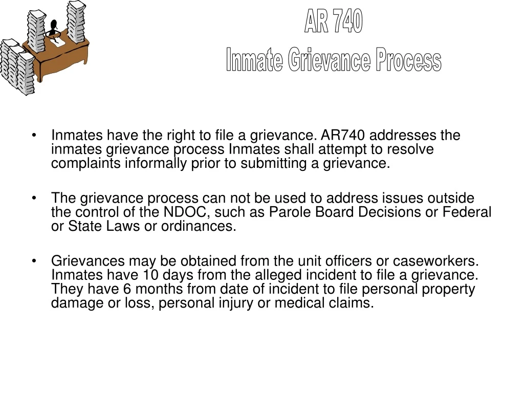 ar 740 inmate grievance process