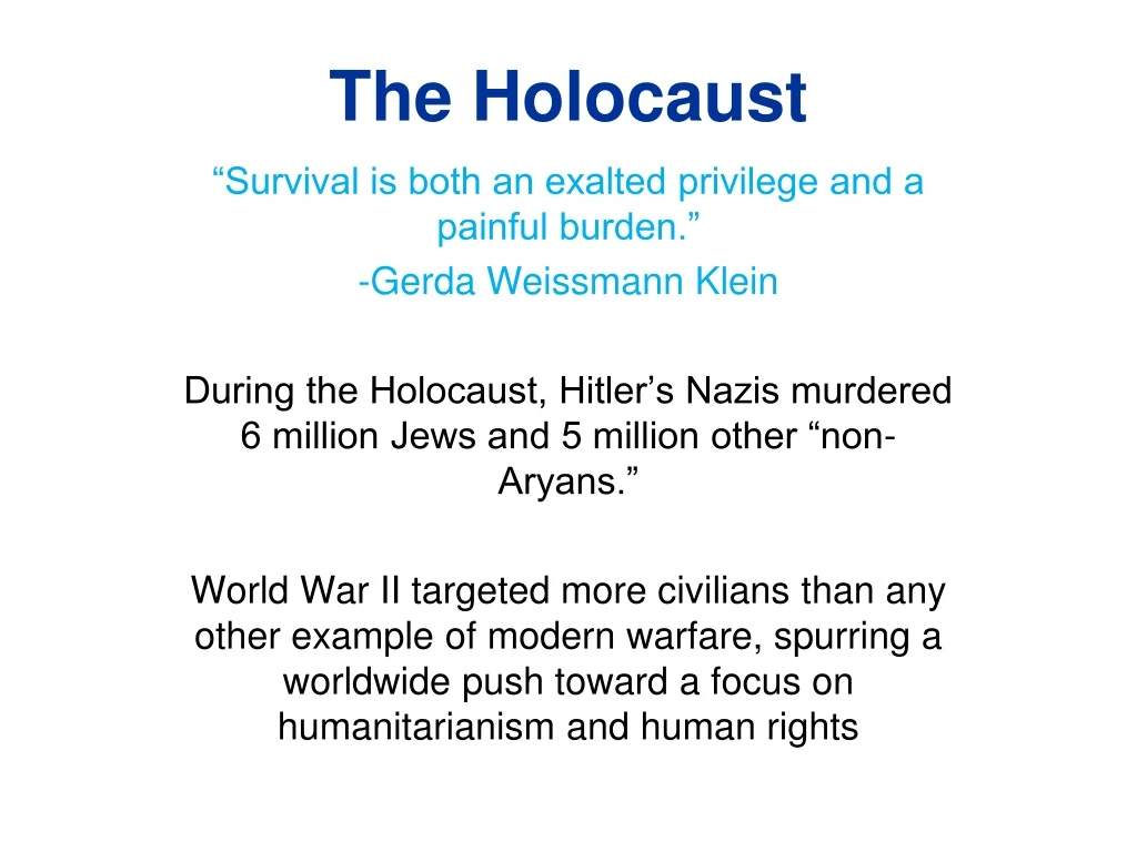 the holocaust