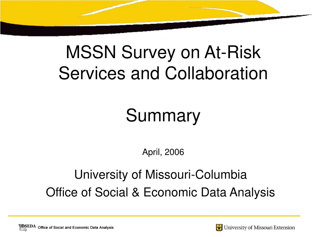 mssn survey on at risk services and collaboration summary april 2006
