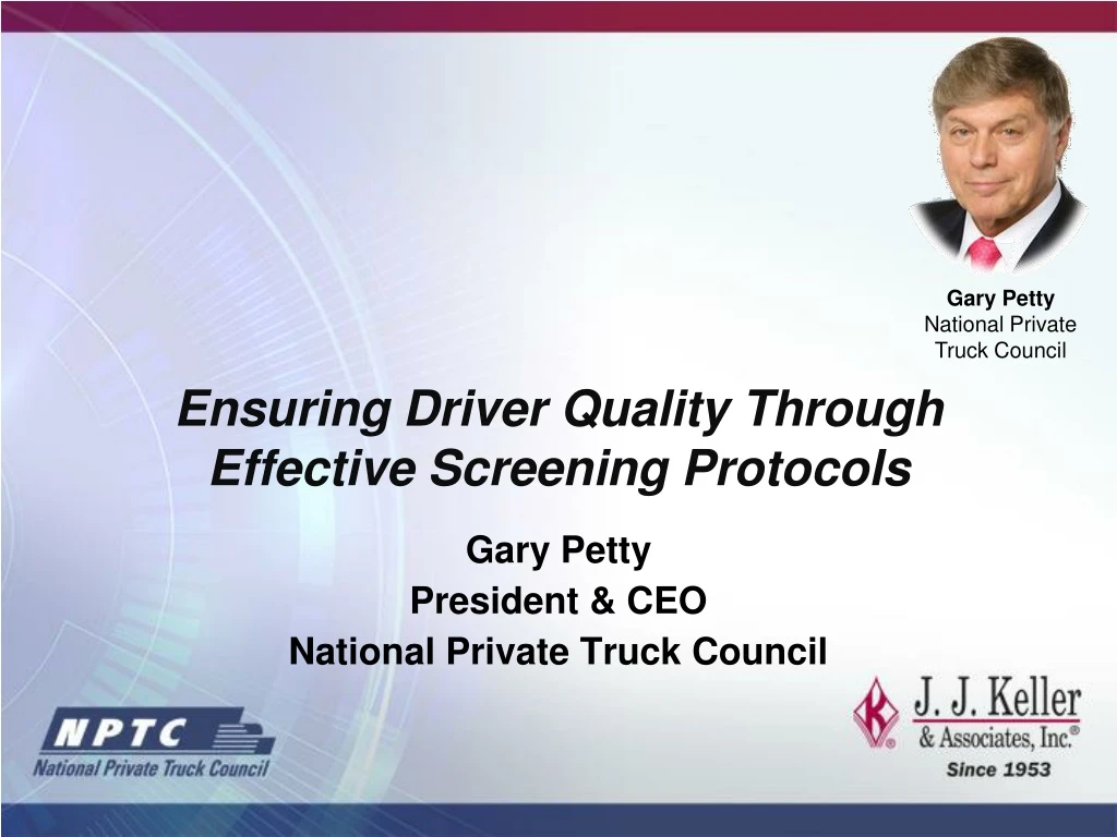 ensuring driver quality through effective screening protocols