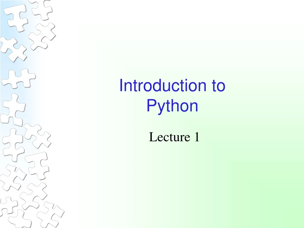 introduction to python