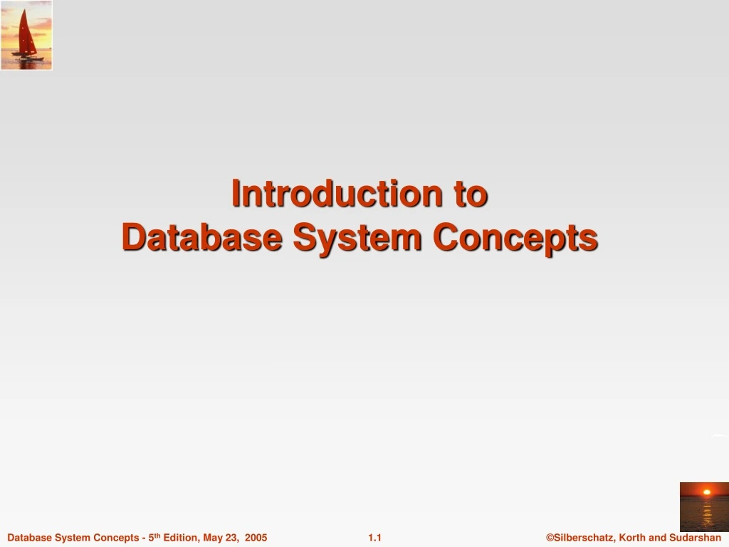 introduction to database system concepts