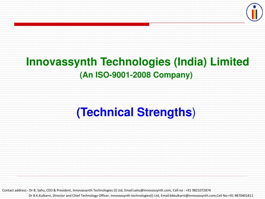 innovassynth technologies india limited