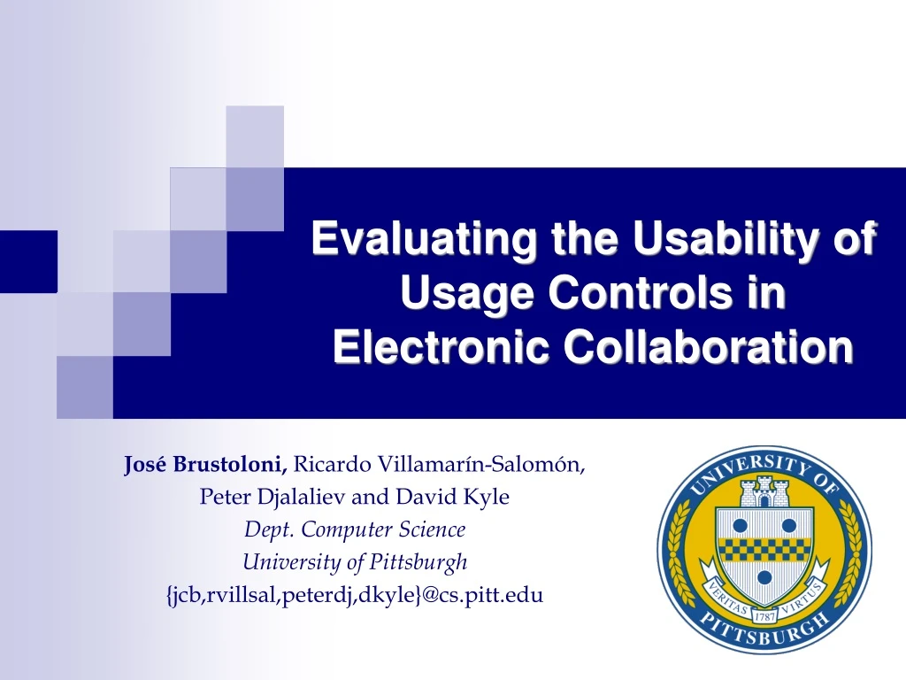 evaluating the usability of usage controls in electronic collaboration