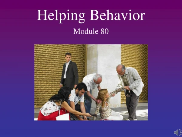 Helping Behavior