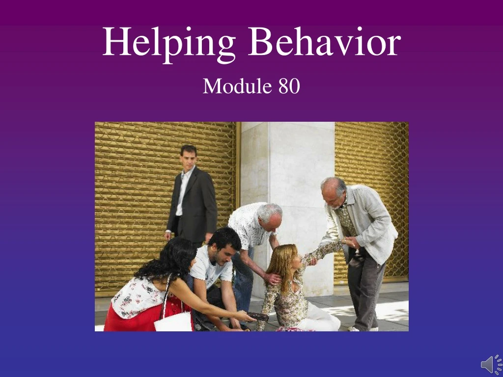 helping behavior