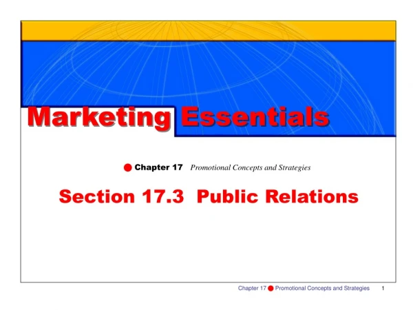 Section 17.3  Public Relations