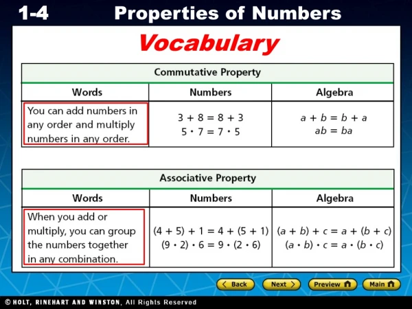 Vocabulary