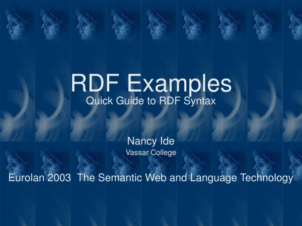 RDF Examples