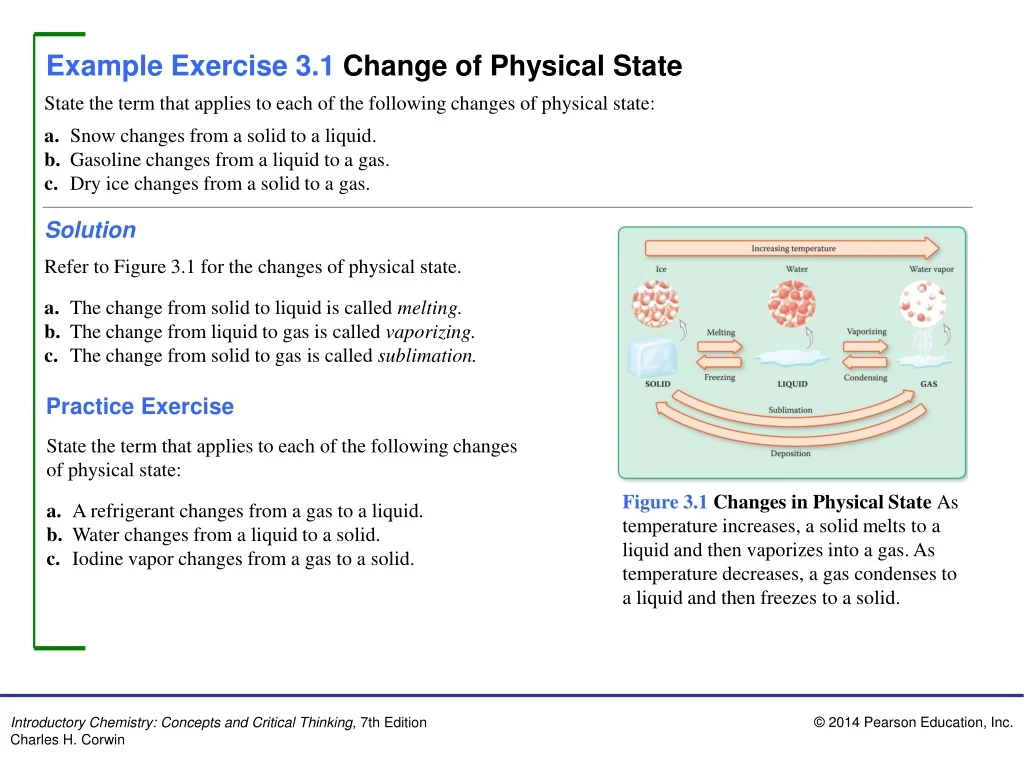 example exercise 3 1 change of physical state