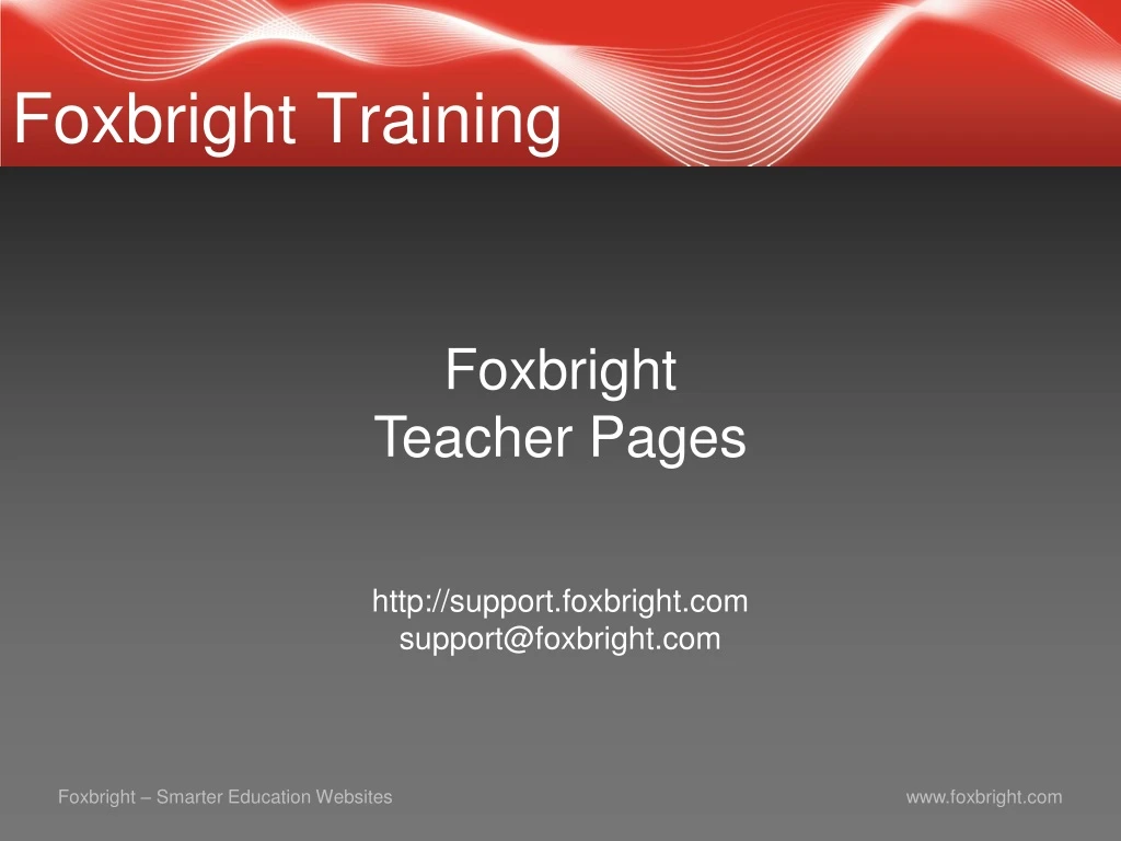 foxbright training