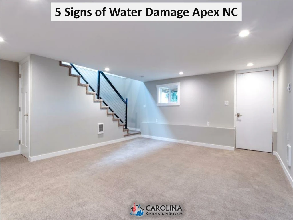 5 signs of water damage apex nc