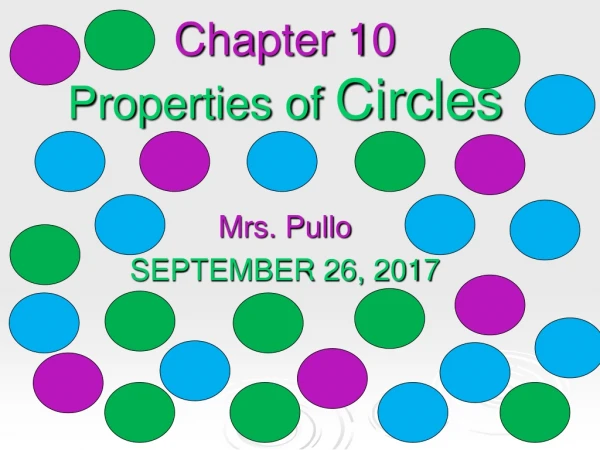 Chapter 10  Properties of  Circles