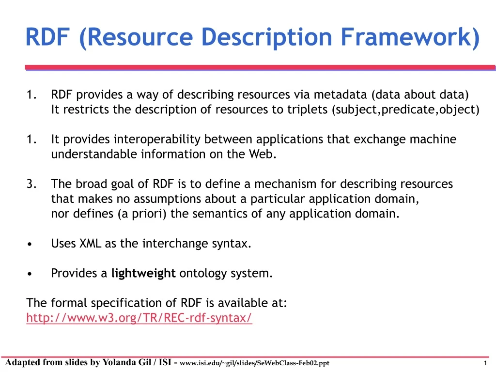 rdf resource description framework