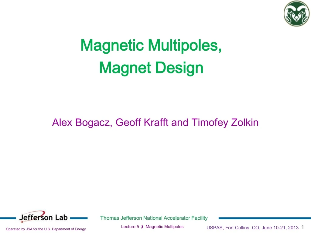 magnetic multipoles magnet design