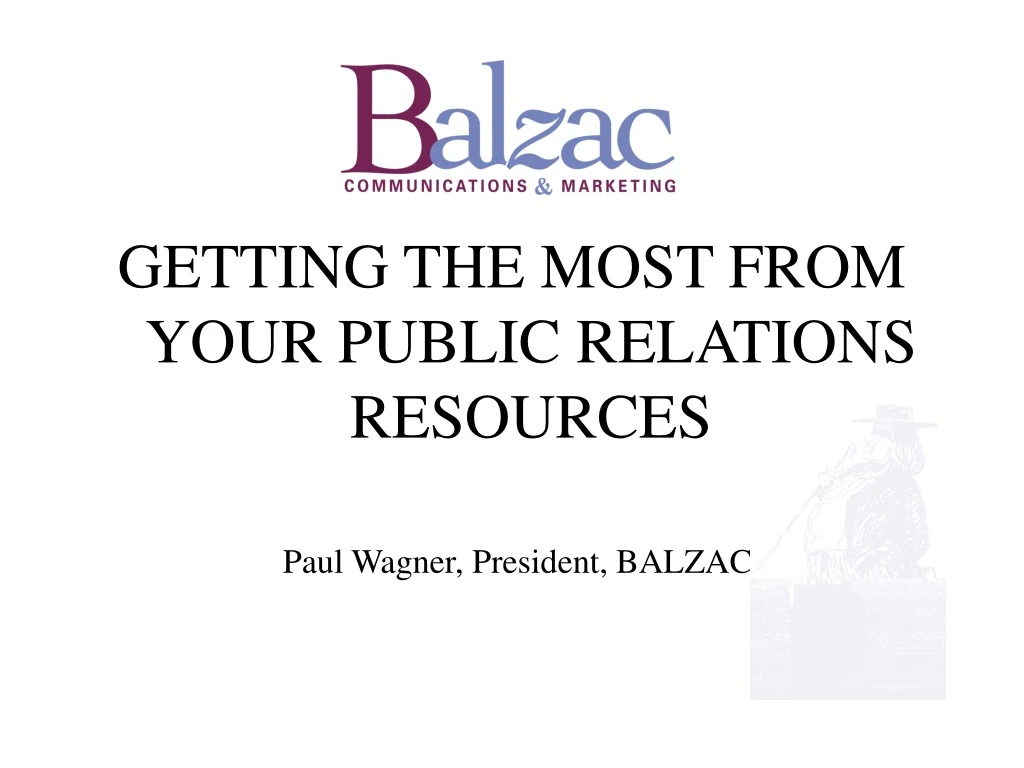getting the most from your public relations