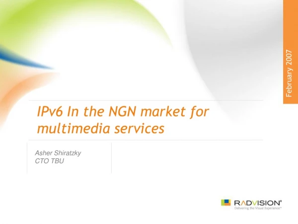 IPv6 In the NGN market for multimedia services