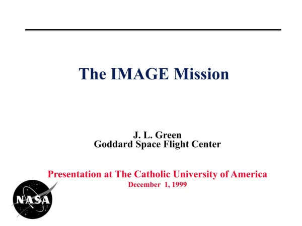 The IMAGE Mission