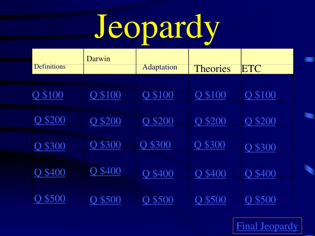 jeopardy