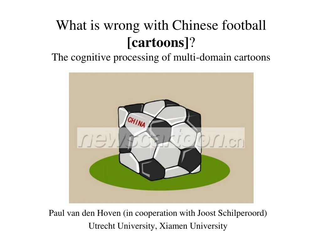 what is wrong with chinese football cartoons the cognitive processing of multi domain cartoons