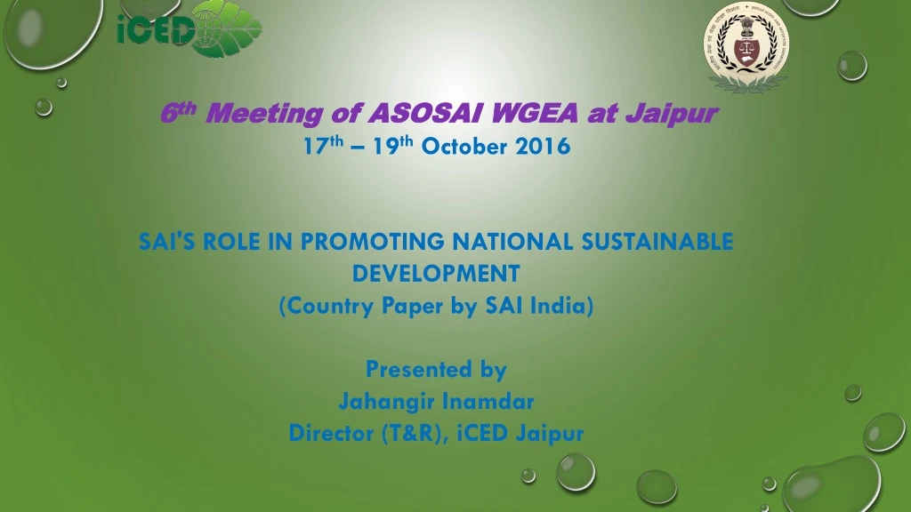 6 th meeting of asosai wgea at jaipur