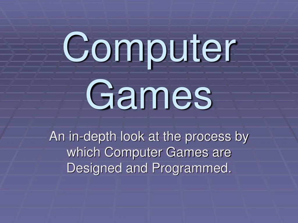 computer games