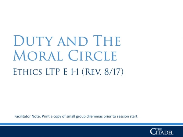 Duty and The Moral Circle