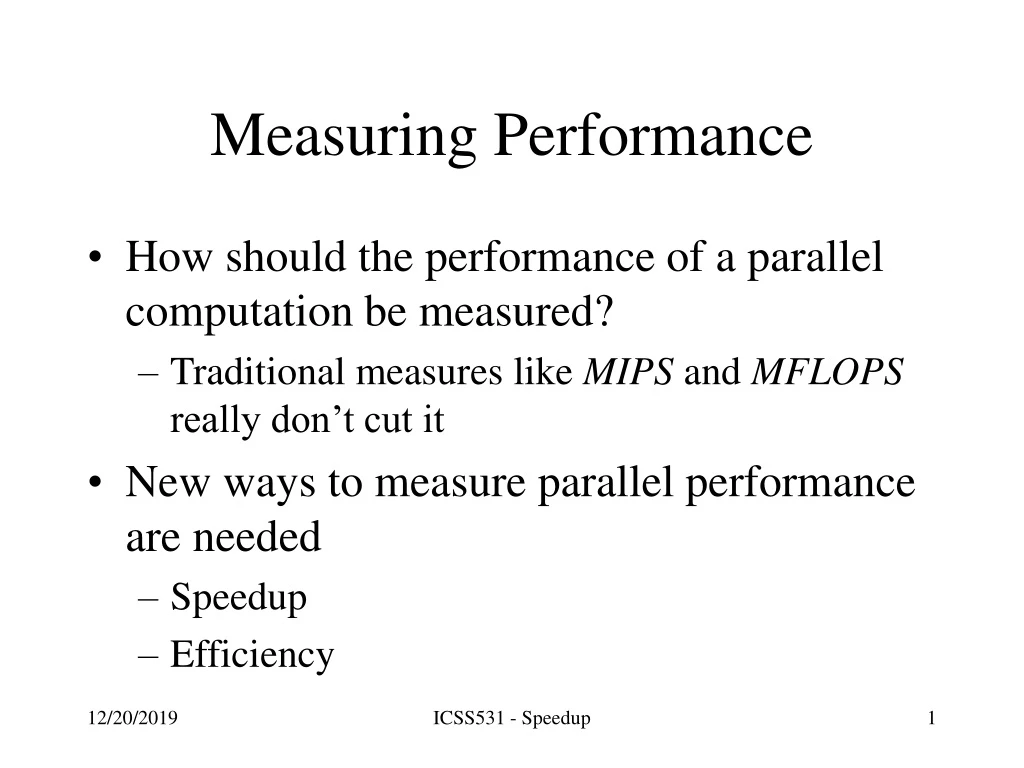 measuring performance