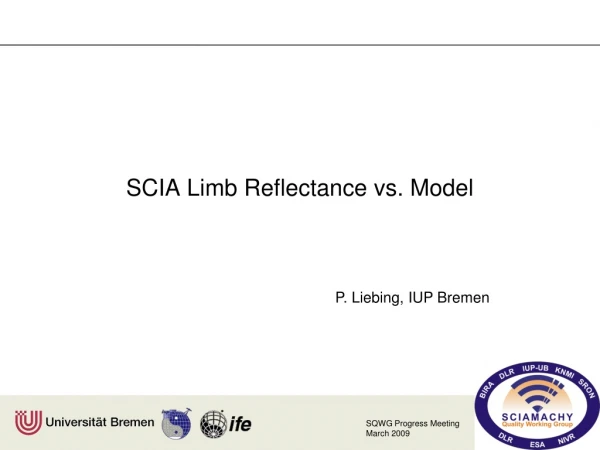 SCIA Limb Reflectance vs. Model