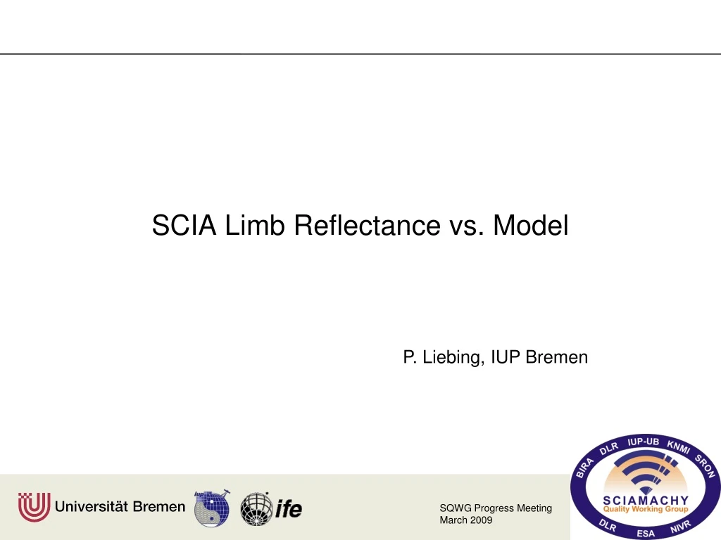 scia limb reflectance vs model