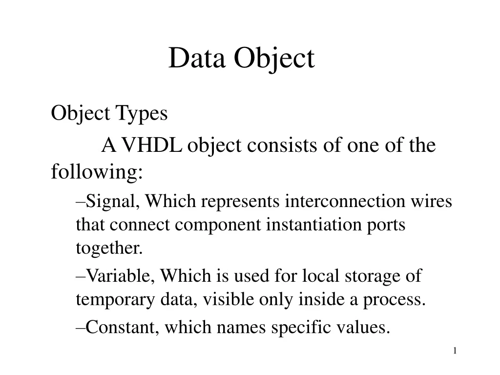 data object