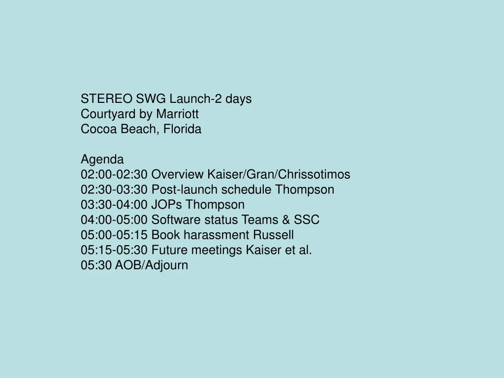 stereo swg launch 2 days courtyard by marriott