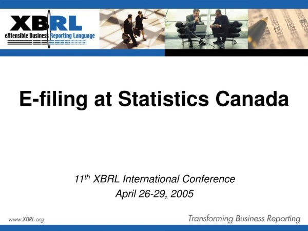 E-filing at Statistics Canada