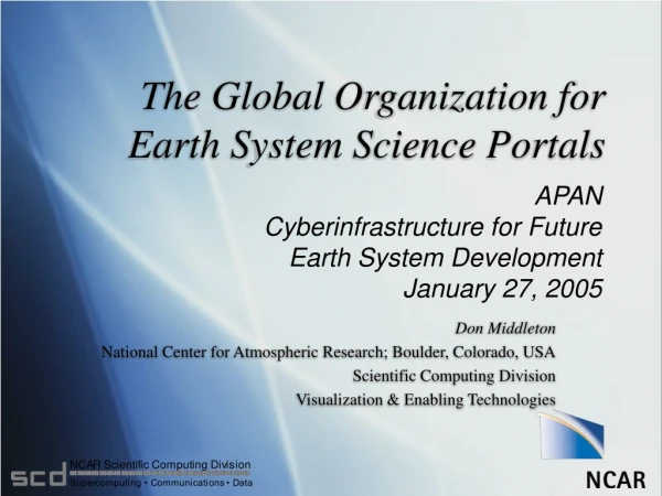 The Global Organization for Earth System Science Portals