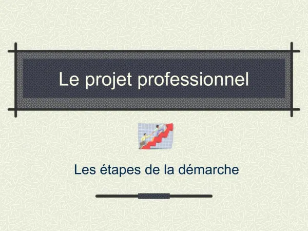 Le projet professionnel