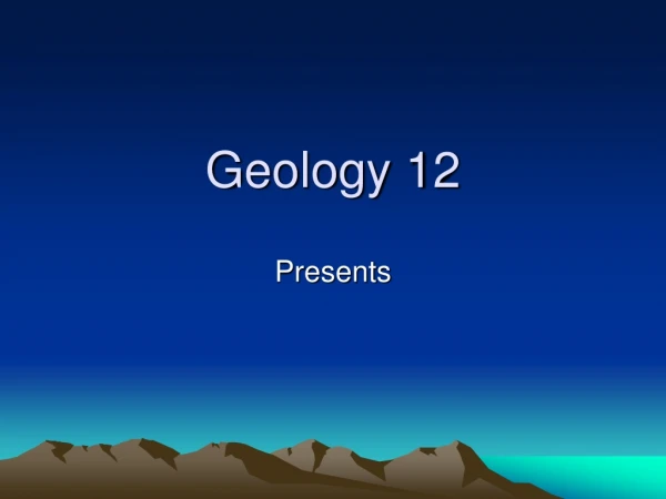 Geology 12