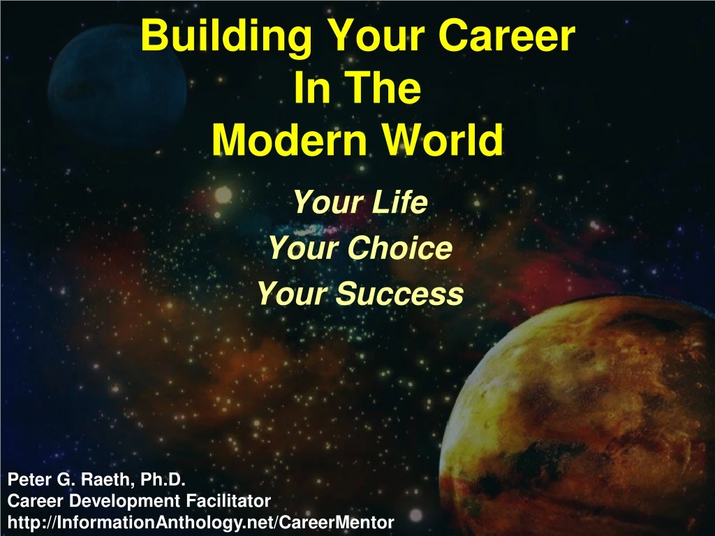 building your career in the modern world