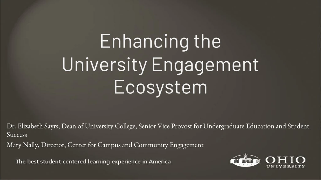 enhancing the university engagement ecosystem