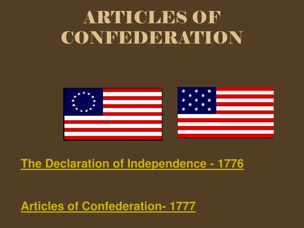 articles of confederation