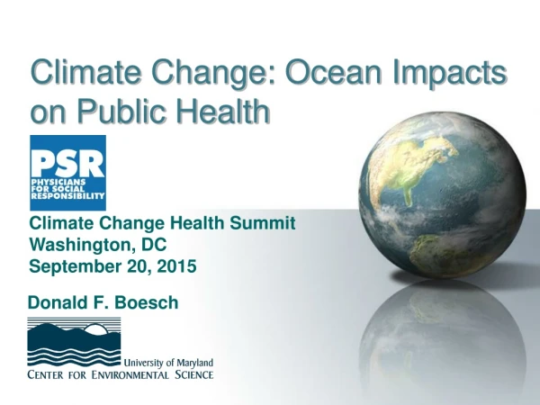 Climate Change: Ocean Impacts on Public Health